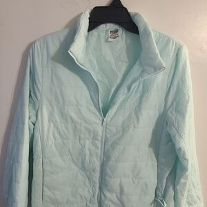 PINK Victoria's Secret Mint Quilted Puffer Jacket